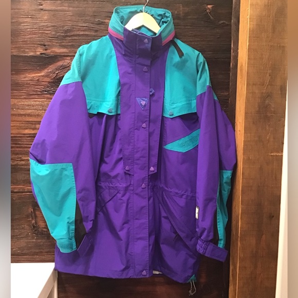 Helly Hansen Other - Vintage 90s Helly Hansen Ski Jacket Colorblock Neon Hooded Snowboarding Jacket
